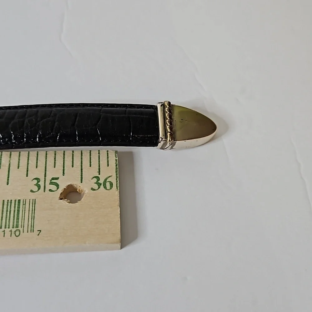 Genuine Italian Leather Belt size L Black Pre-owned